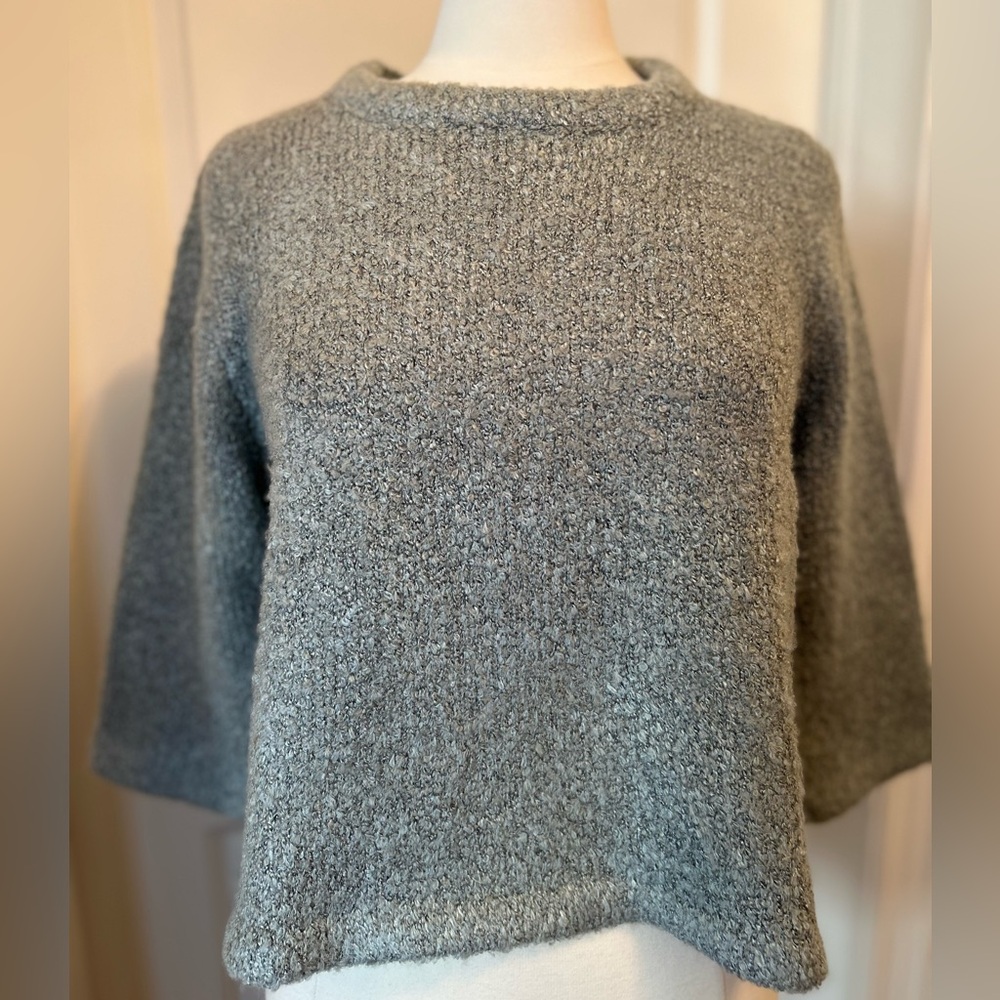 Cozy Gray Women's Crew Neck Sweater by Windi River
